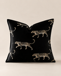 Gold Leopard Velvet Throw Pillow