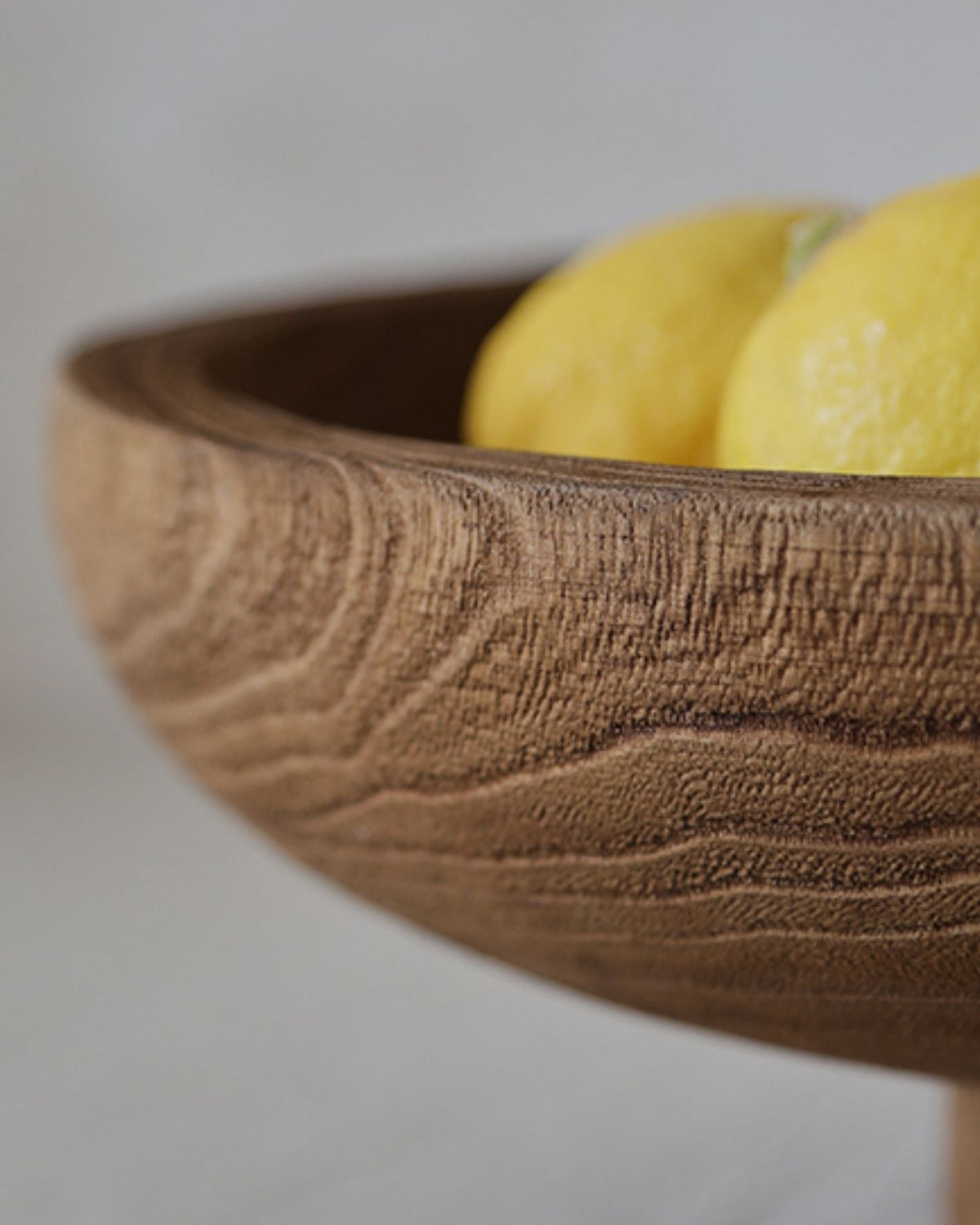 Sculptural Wooden Pedestal Bowl