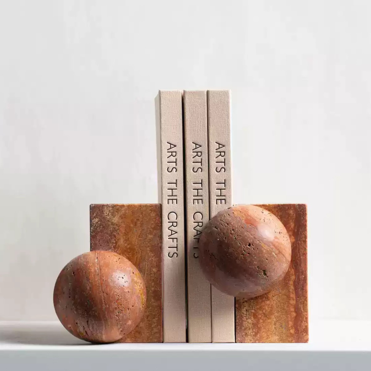 Sculptural Marble Bookends