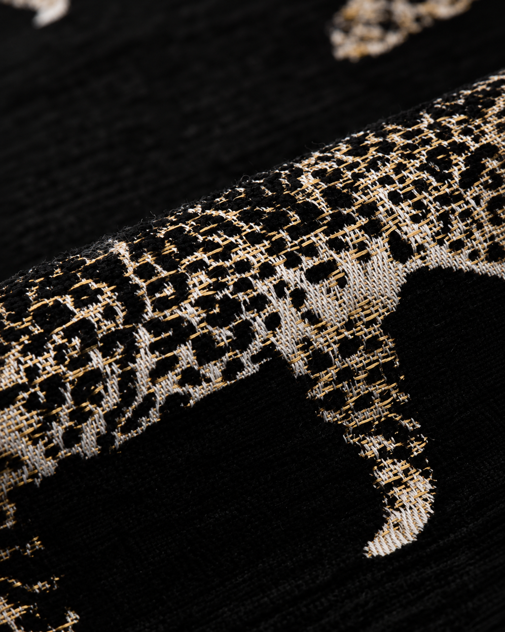 Gold Leopard Velvet Throw Pillow