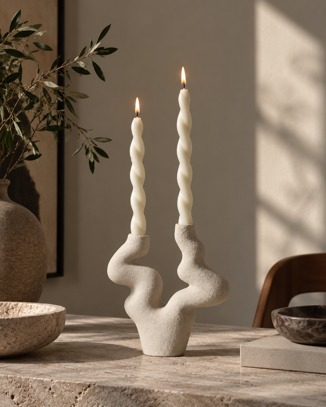 Sculptural Twisted Candle Holder