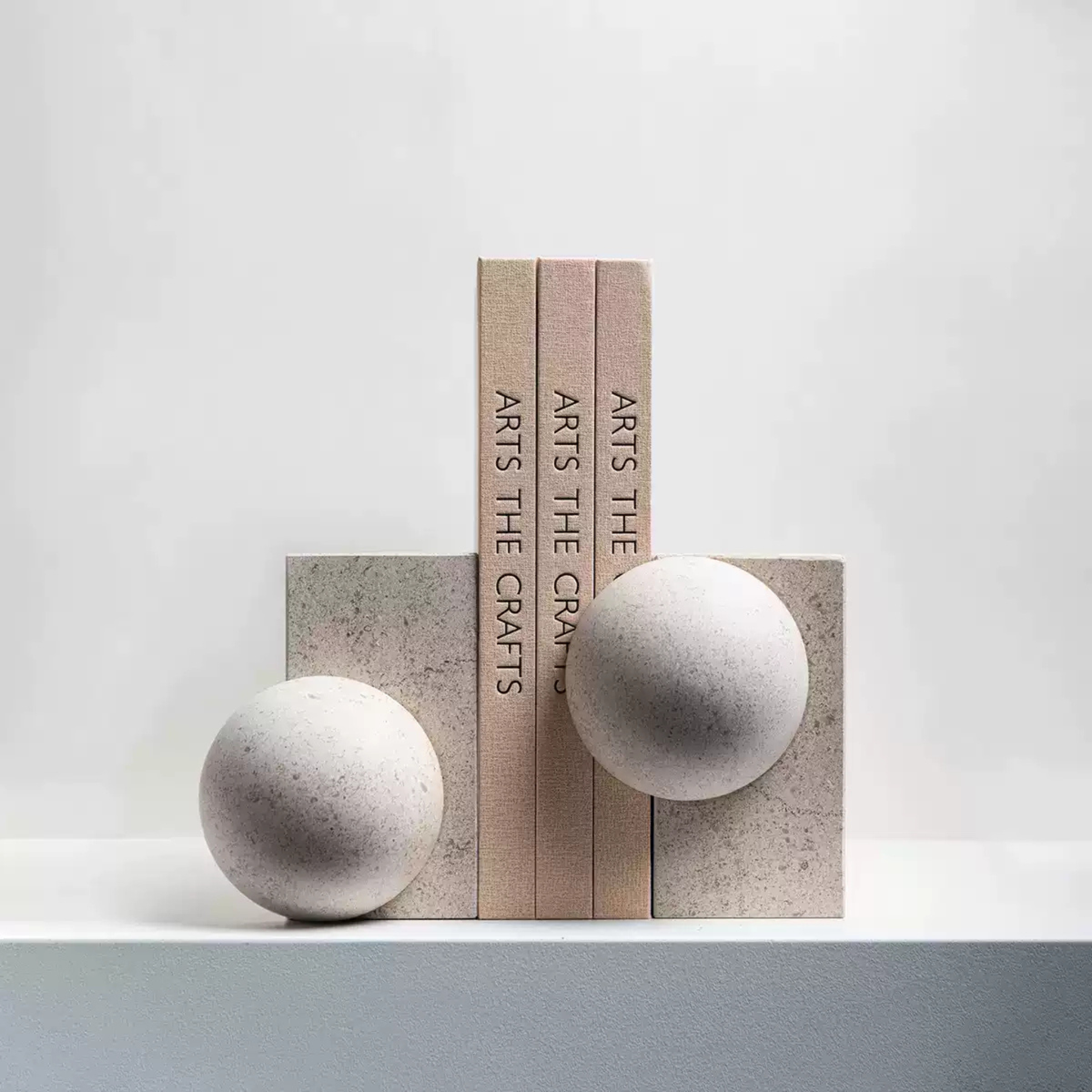 Sculptural Marble Bookends